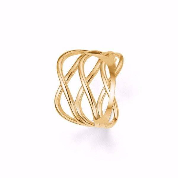 Guld & Sølv Design - Ring i 8kt. guld i vævet design