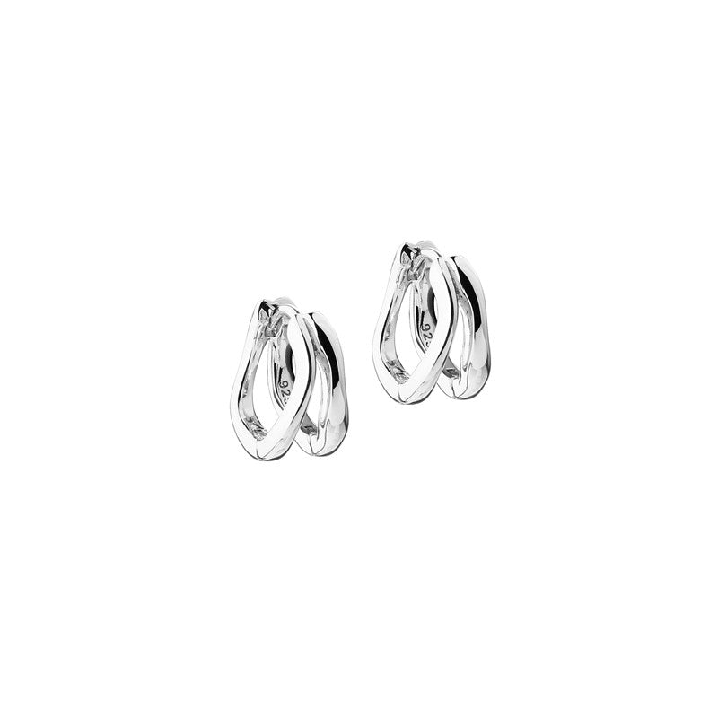Aqua Dulce - Sunella Simple Hoops i sølv