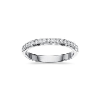 Dazzling guldring i 14 kt hvidguld med 0,27 ct brillantslebne diamanter