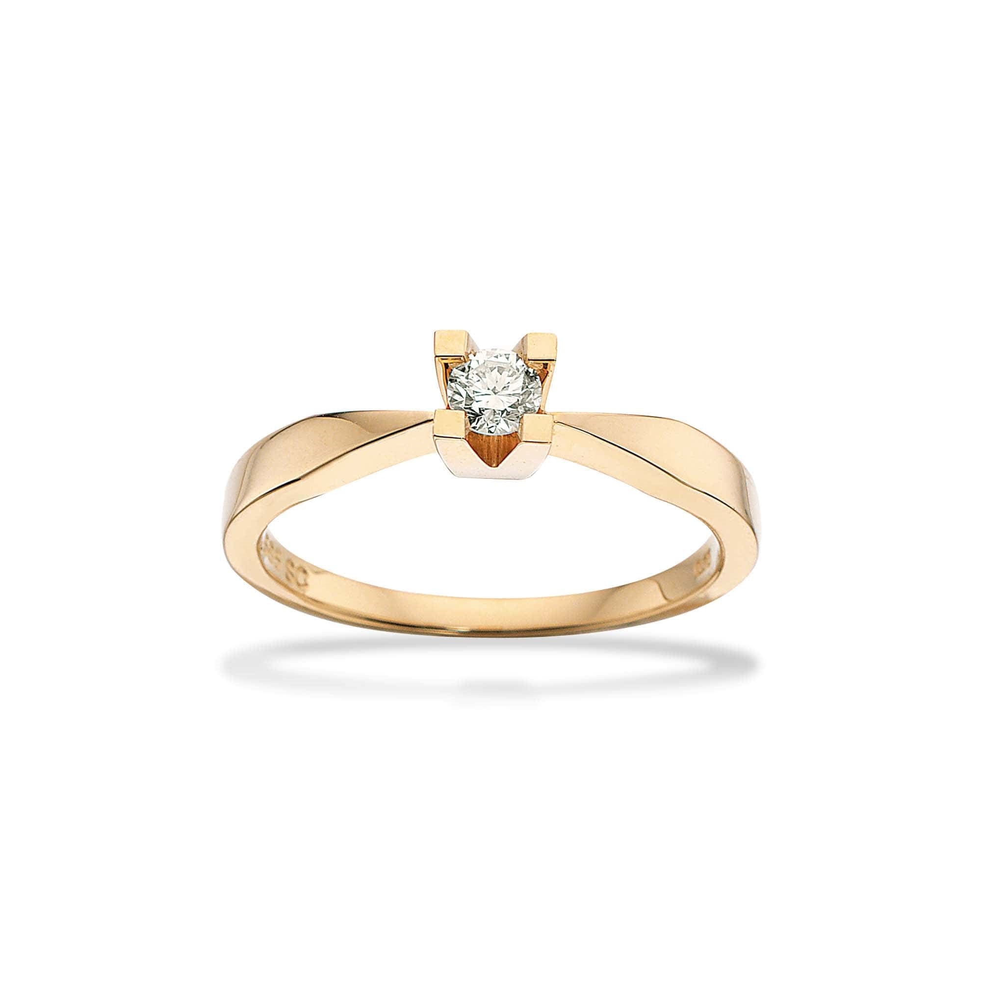 Kleopatra Ring in 14kt. Gold 0,05ct. Diamant