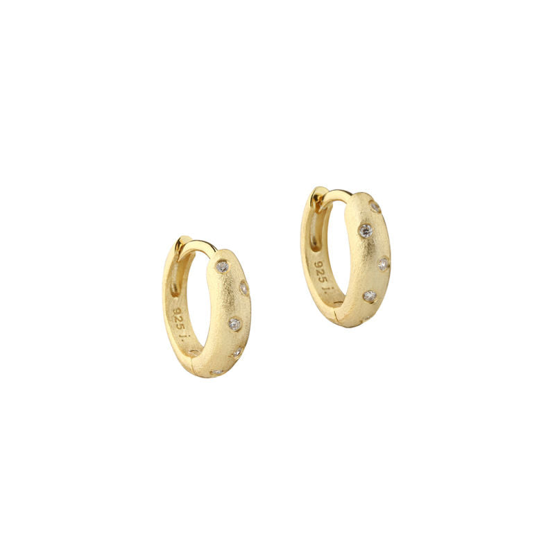 DREAMLIT hoops i forgyldt sølv, 12 mm, Aqua Dulce