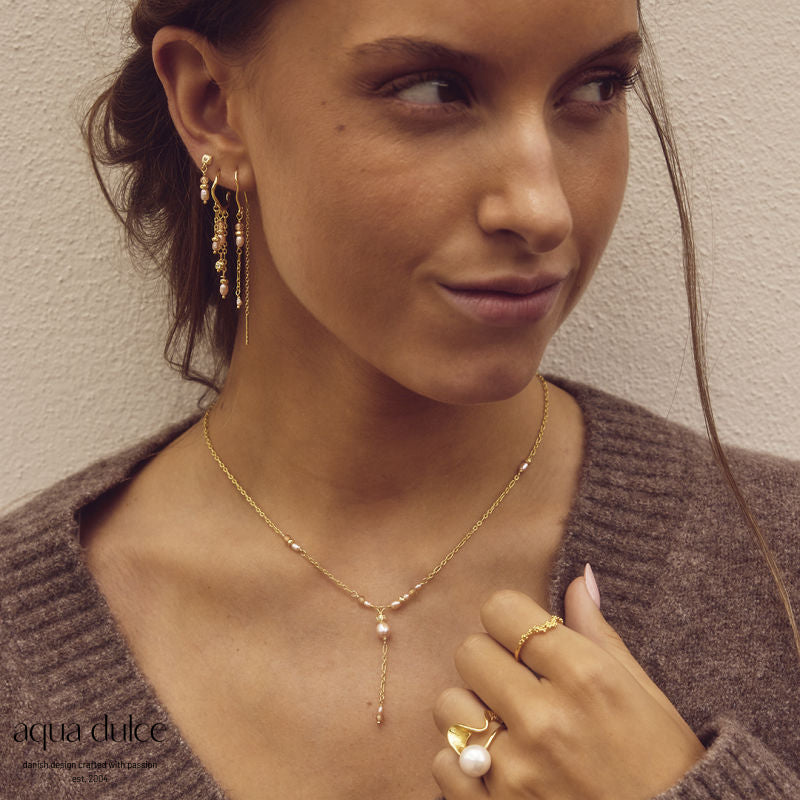 LIORA hoops i forgyldt sølv, detalje