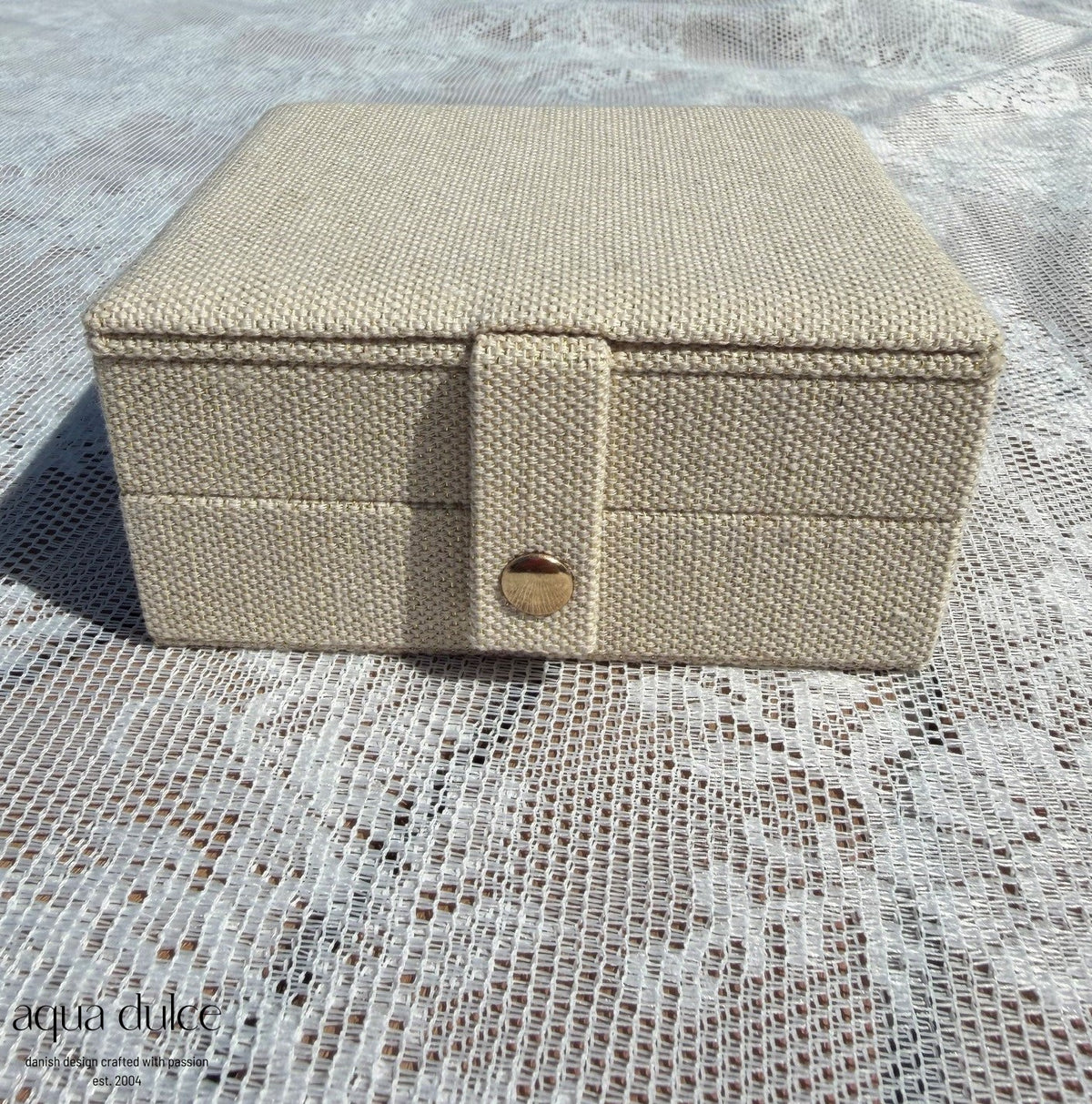 Aqua Dulce Jewellery Box Medium smykkeskrin i sand, billede 4