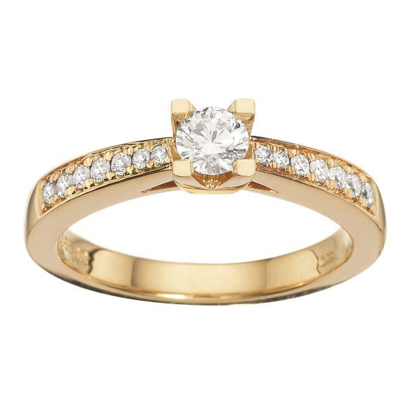 Kleopatra Queen Ring in 14kt. Gold mit 0,15ct. W/SI