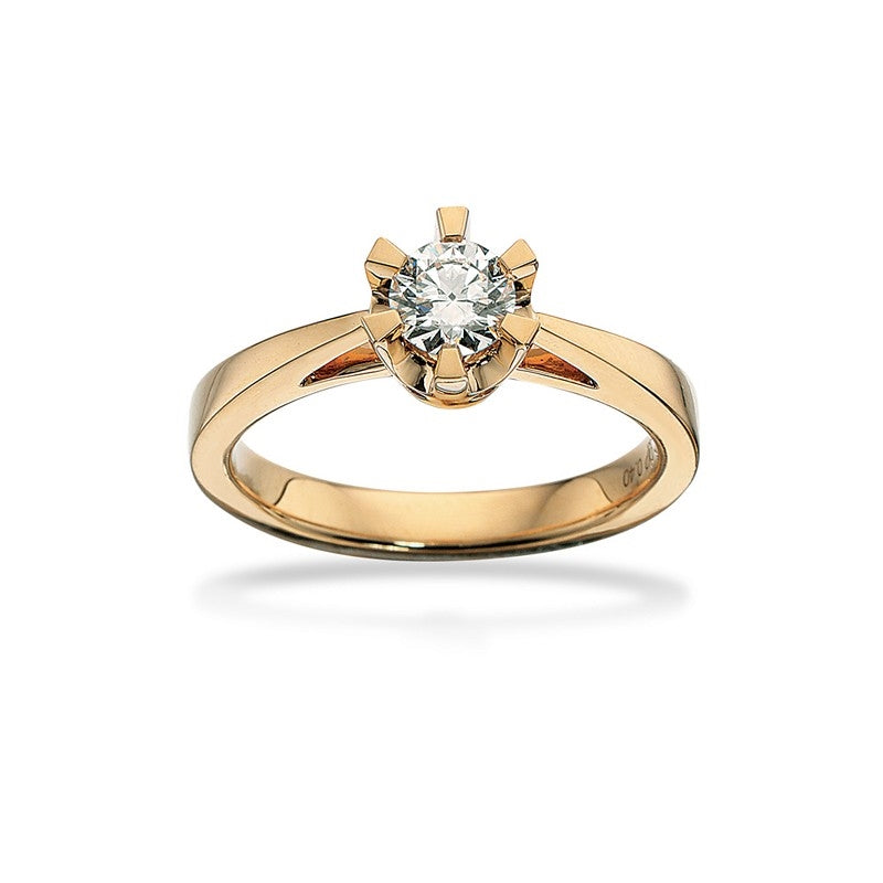 Prinzessring in 14kt. Gold m. 0,03ct. - 0,50ct. Diamant