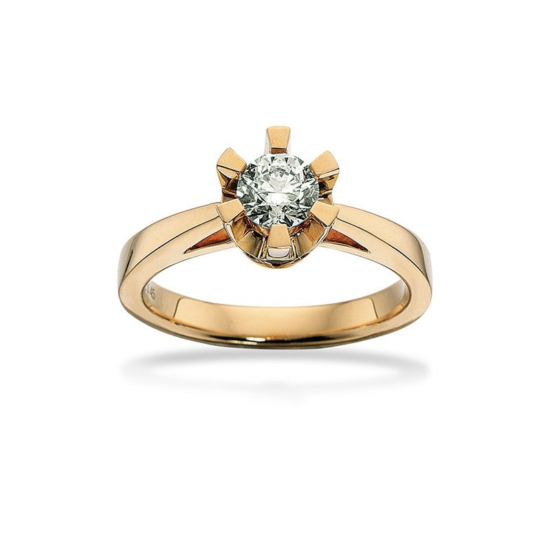 Prinzessring in 14kt. Gold m. 0,03ct. - 0,50ct. Diamant