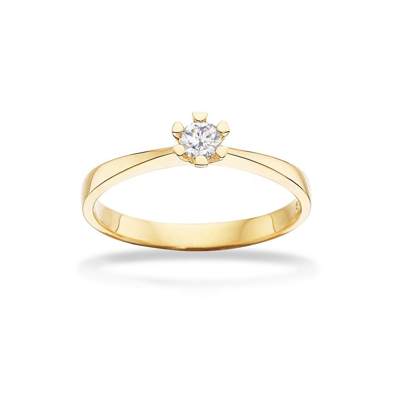 Vida Ring 14 kt. Gold mit Brillant 0,03 kt.