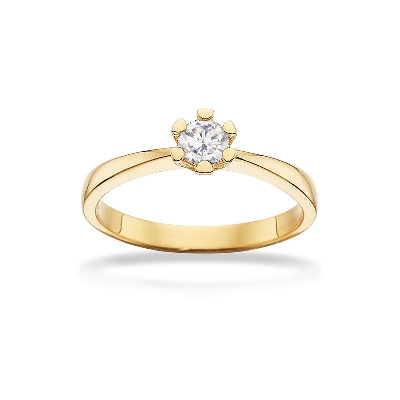 Vida Ring 14 kt. Gold mit Brillant 0,03 kt.