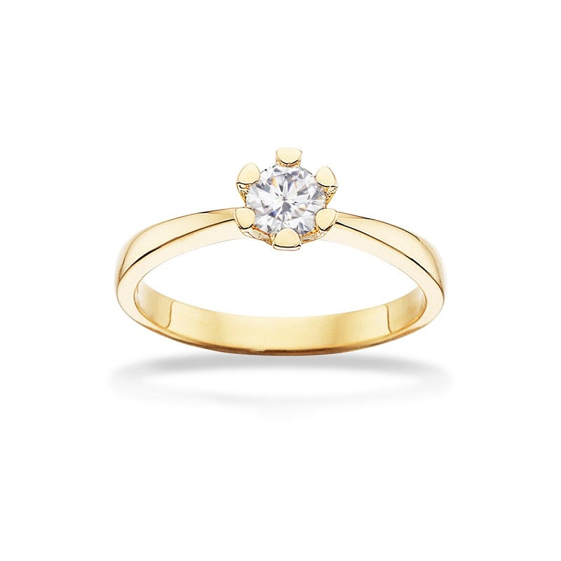 Vida Ring 14 kt. Gold mit Brillant 0,03 kt.