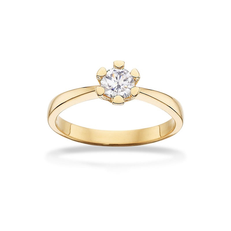 Vida Ring 14 kt. Gold mit Brillant 0,03 kt.