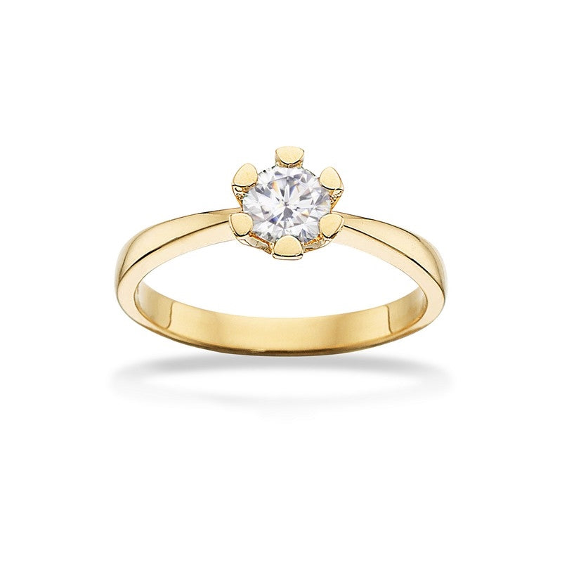Vida Ring 14 kt. Gold mit Brillant 0,03 kt.