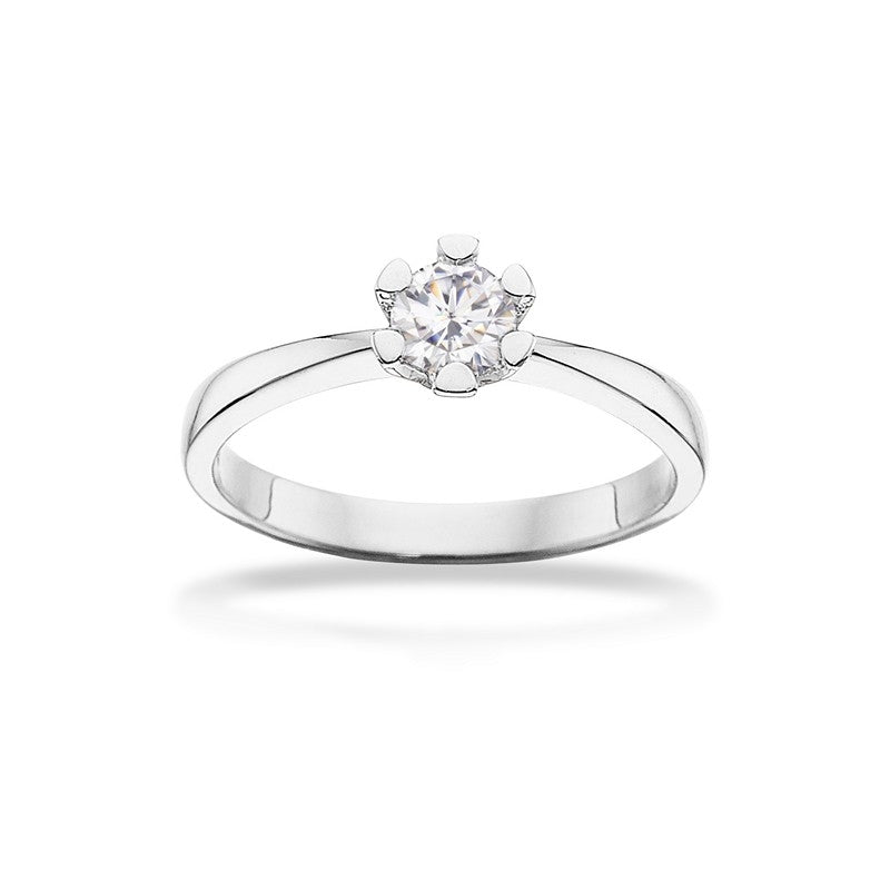 Vida Ring 14 kt. Weißgold mit Brillant 0,03 kt.