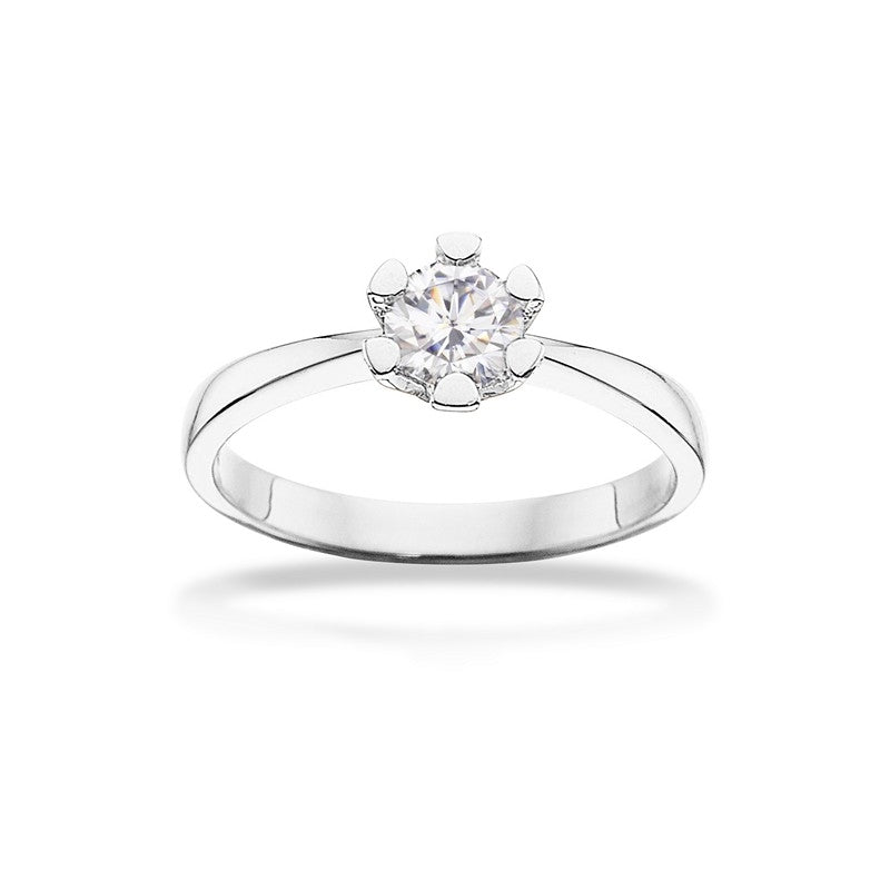 Vida Ring 14 kt. Weißgold mit Brillant 0,03 kt.