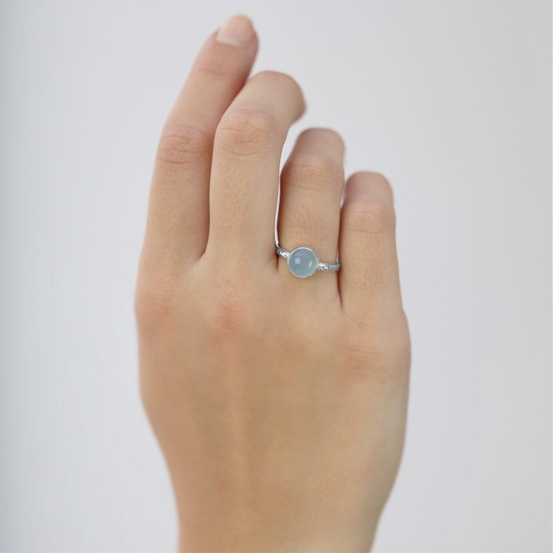 Christina Collect - BLUE CHALCEDONY i sølv 3.26.A