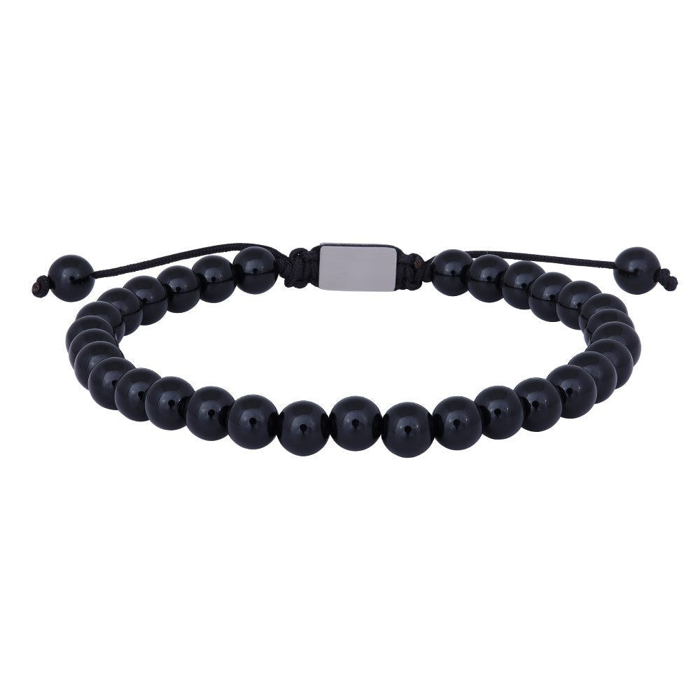 Son of Noa - Herre Armbånd af blank sort onyx