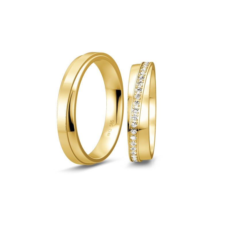 Breuning Renaissance Vielesring in 8 oder 14 Karat Gold mit 45 Diamanten