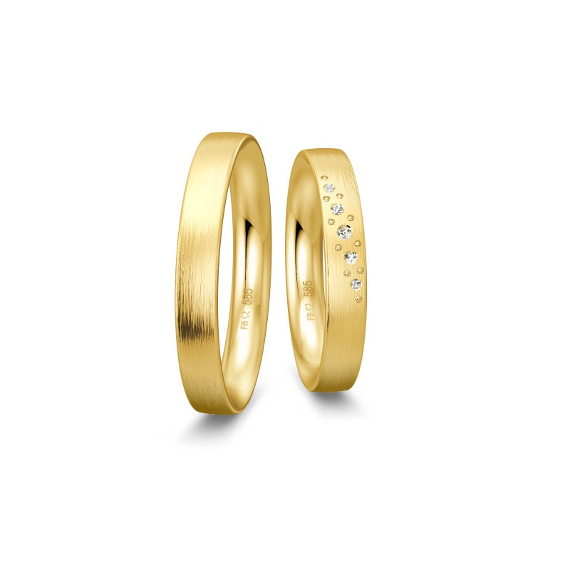 Breuning Renaissance Ehering aus Gold mit 5 Diamanten (0,037 ct)