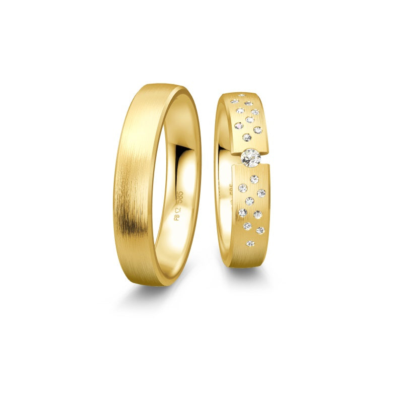 Breuning Renaissance Trauring, 19 Diamanten, 0,149 ct