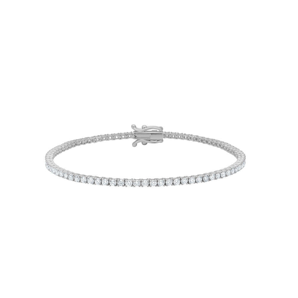 Siersbøl Luxury tennisarmbånd i 14 karat hvidguld med 2,0 ct lab grown diamanter