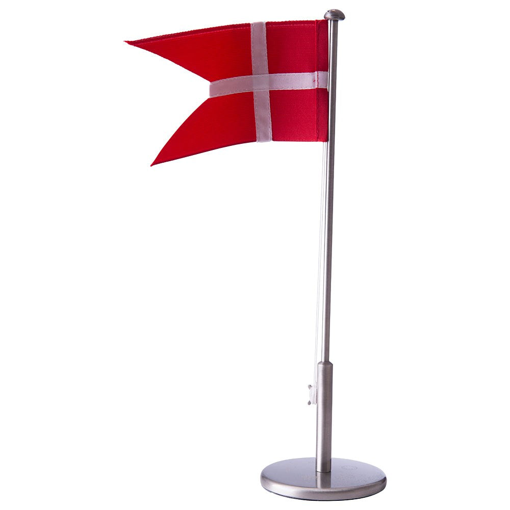 Nordahl Andersen NOA Kids fortinnet flagstang med gravérbar dåbsfod og dansk flag, 30 cm høj