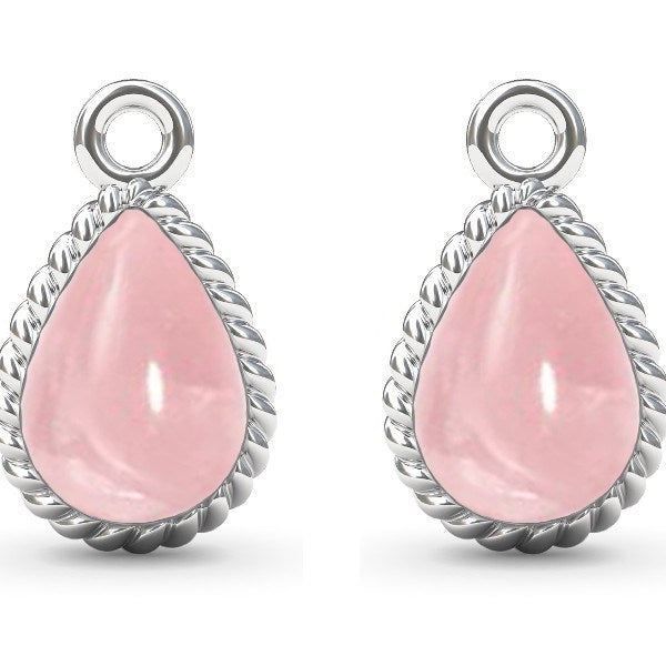 Spinning Jewelry sølv Vedhæng " Twisted Manna", Rosa Kvarts