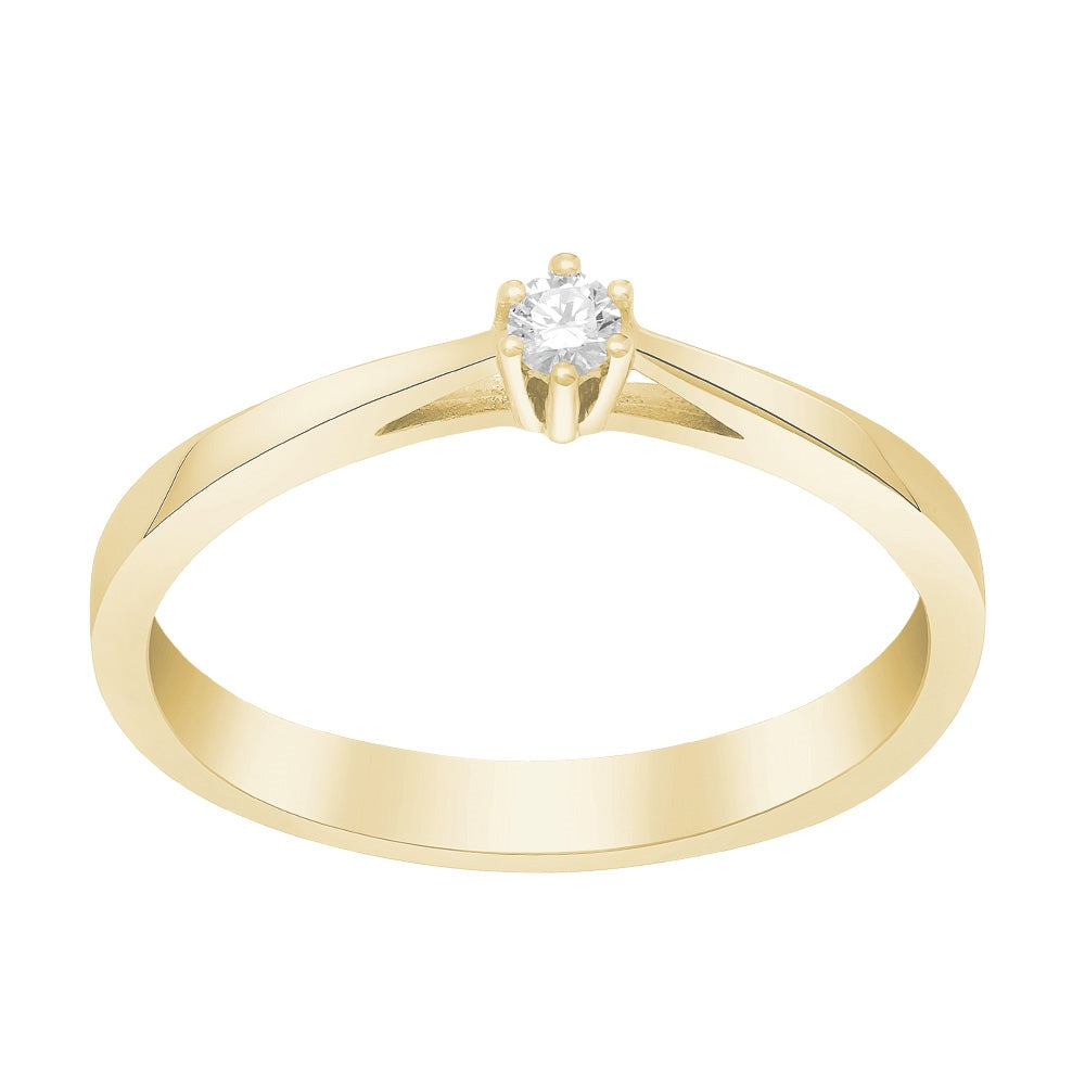 Siersbøl - Afrodite ring i 14kt. guld 0,05 carat
