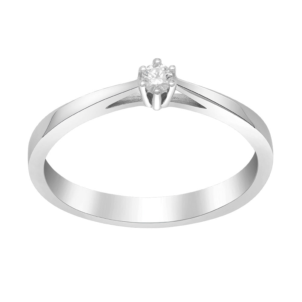 Afrodite 14 kt. hvidguld diamant ring 0,05 carat