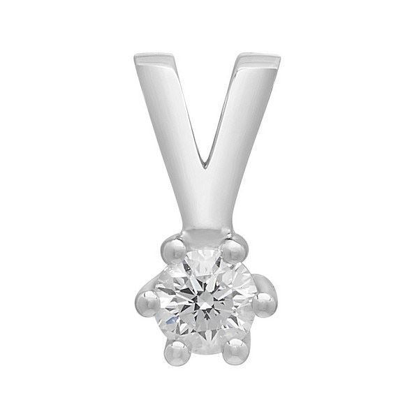 Afrodite - Diamantanhänger in 14 kt. Weißgold mit 0,03 - 0,15ct