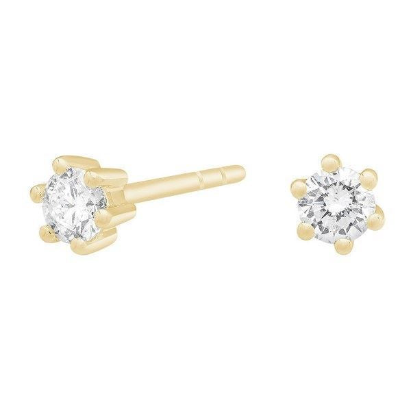 Afrodite Diamant Ohrstecker in 14 kt. Gold m. 0,06ct.-0,40ct.