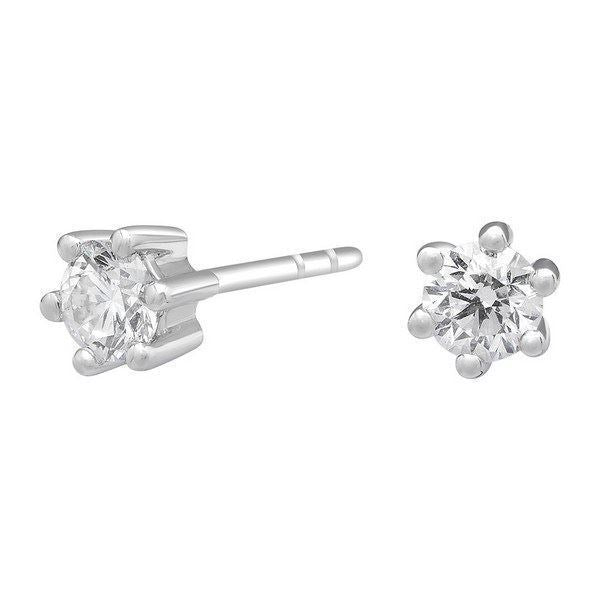 Afrodite 14 kt. Weißgold Diamant Ohrstecker von 0,06 bis 0,40 ct
