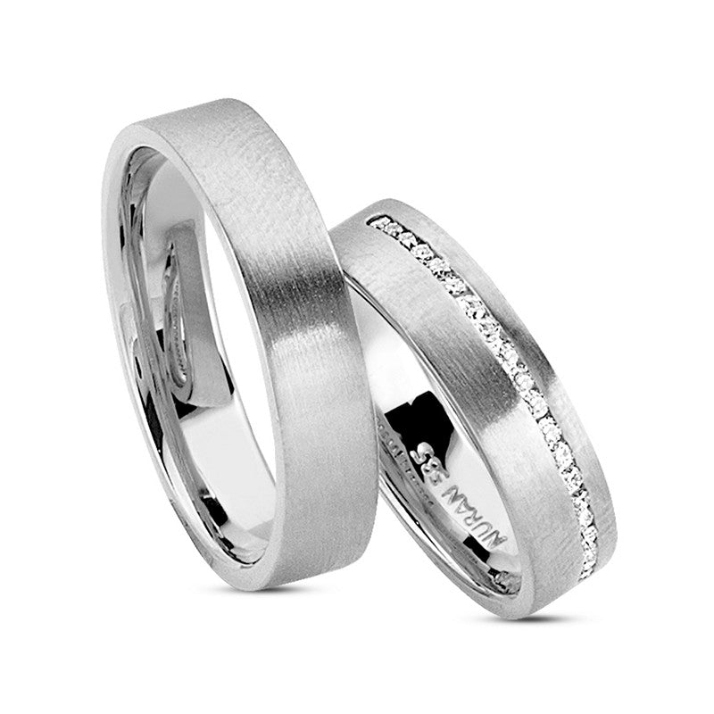NURAN - Trauringe in 14kt. Gold mit 0,20ct. Brillanten
