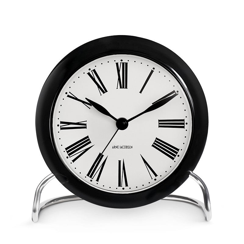 Arne Jacobsen Roman Tischuhr/Wecker - Schwarz