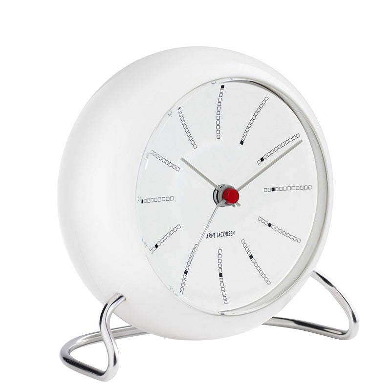 Arne Jacobsen Bankers Tischuhr/Wecker - Weiß