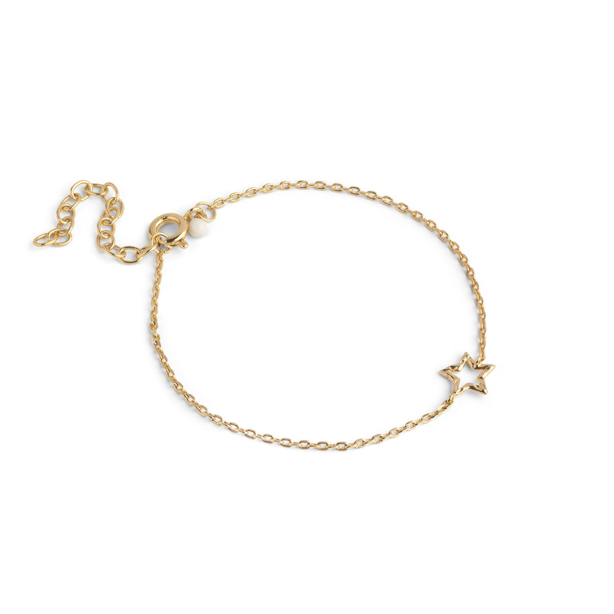 Schmuckzentrum Enamel Organic Star Armband aus vergoldetem Messing mit organischer Struktur und zarter Sterndetail – ein elegantes, zeitloses Schmuckstück