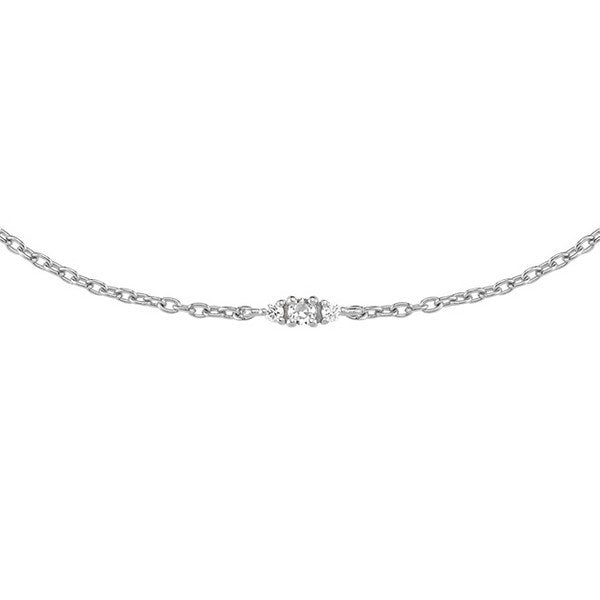 Petit - armbånd i 14 kt. hvidguld med diamanter på i alt 0,09ct.