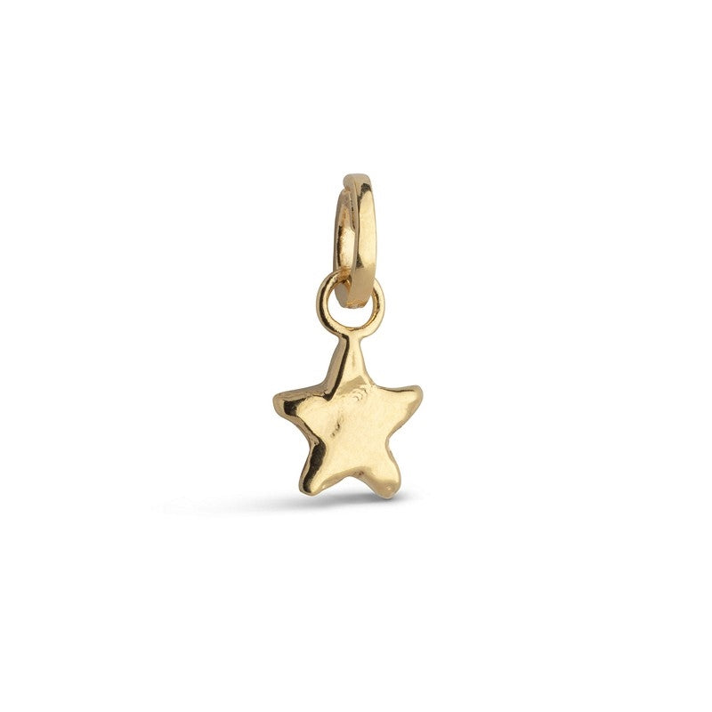 Enamel - Stjerne charm i forgyldt sølv