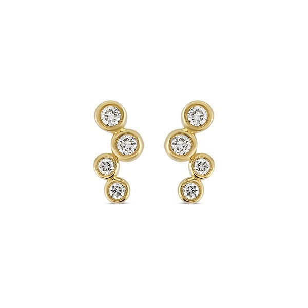 TUBE diamant ørestikker i 14kt guld - Ø1060 030rg