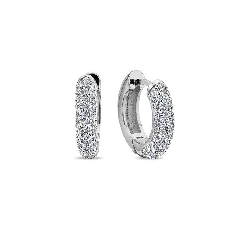 Beauté diamantcreoler i 14kt hvidguld - Ø1884hg