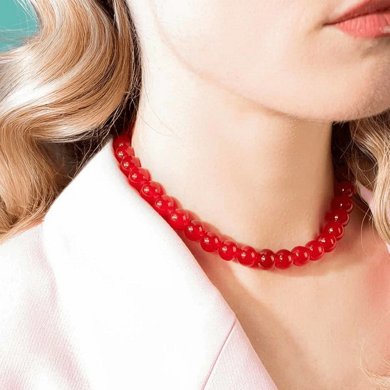 Chunky Coral Berry perlekæde fra House of Vincent 2