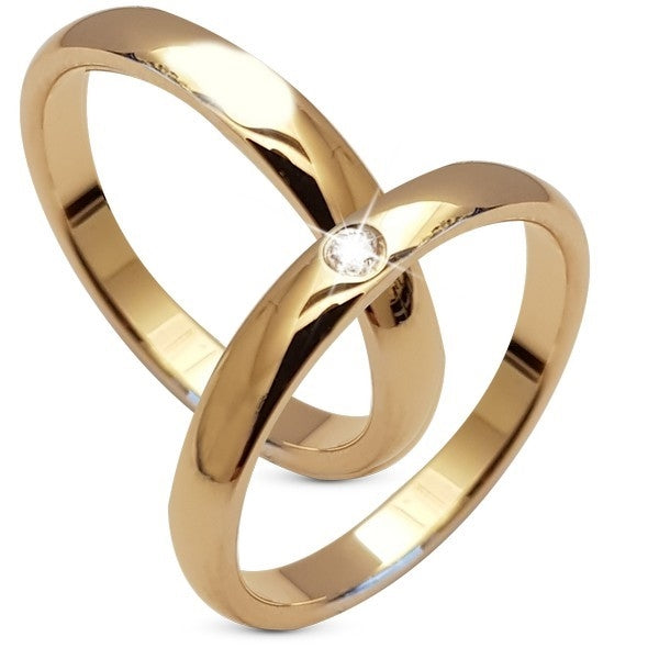 Vielsesringe i guld med 0,03 ct lab-grown diamant fra Aagaard