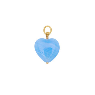 Pico Copenhagen French Grande Heart vedhæng i blå