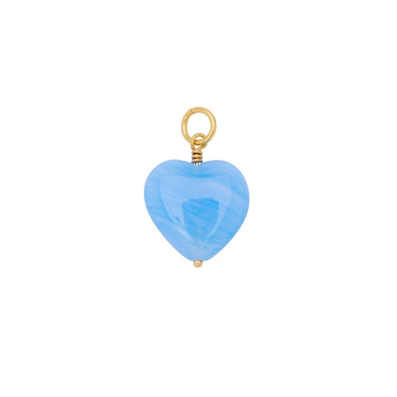 Pico Copenhagen French Grande Heart vedhæng i blå