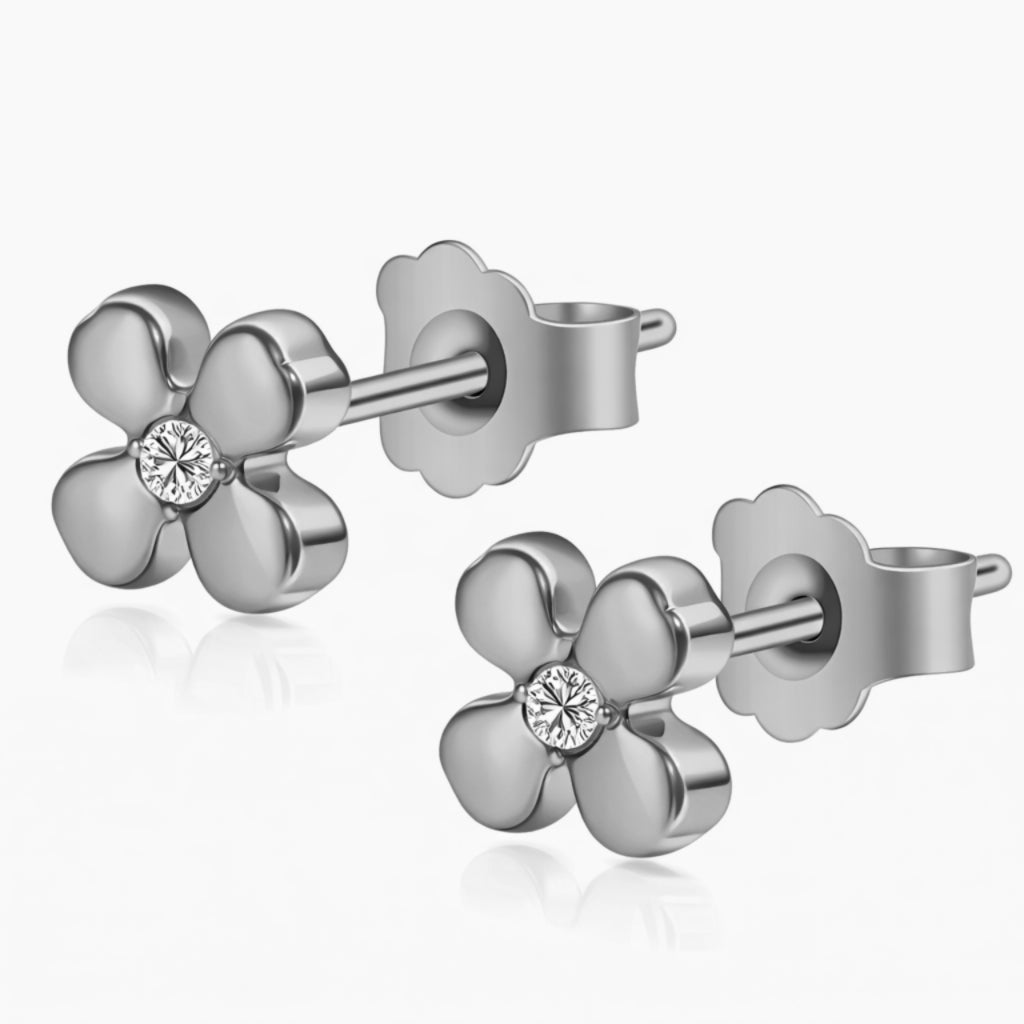 100% Titanium Blomsterøreringe i titanium