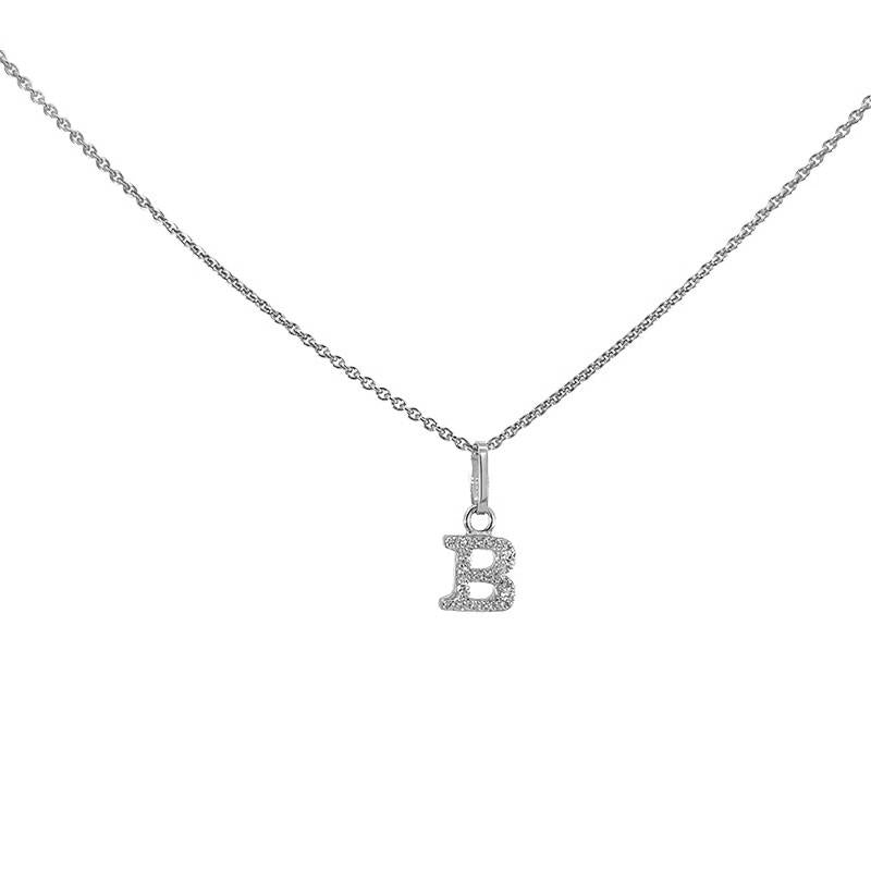 Buchstabenanhänger in Silber mit zirkonia
