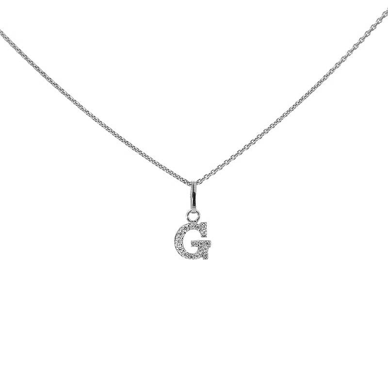 Buchstabenanhänger in Silber mit zirkonia