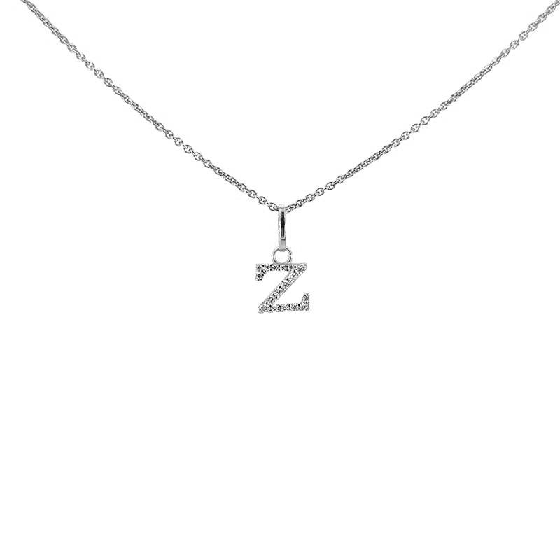 Buchstabenanhänger in Silber mit zirkonia