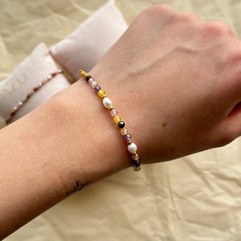 Nuni - Xenia Toffee Love armbånd i forgyldt sølv
