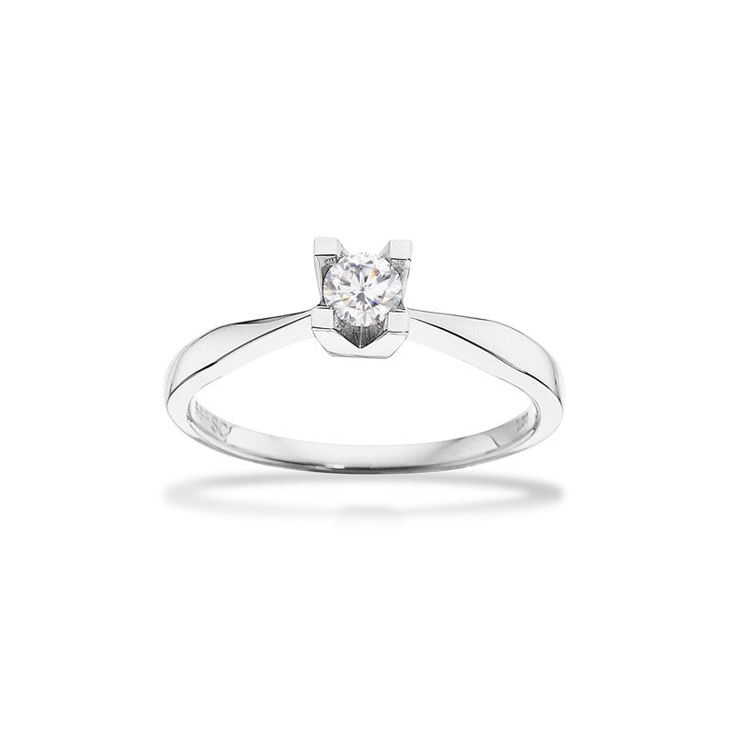 Kleopatra Ring in 14 kt Weißgold 0,05 ct Diamant
