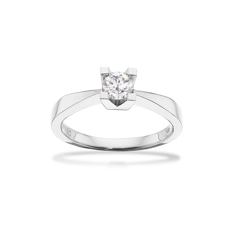 Kleopatra Ring in 14 kt Weißgold 0,05 ct Diamant
