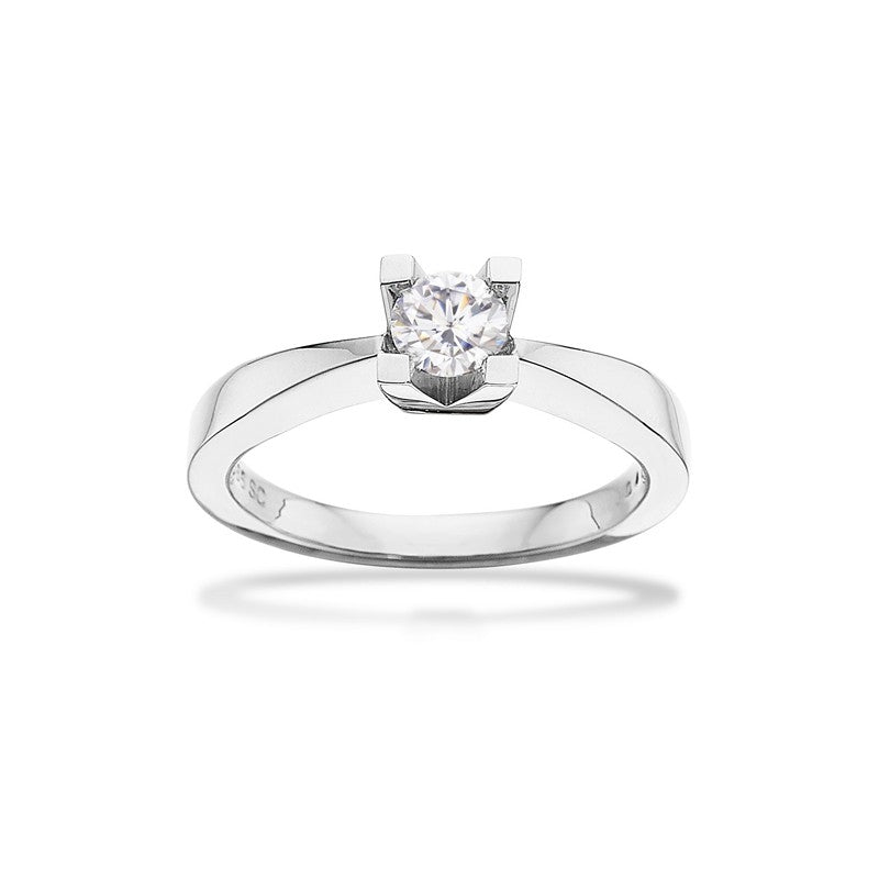 Kleopatra Ring in 14 kt Weißgold 0,05 ct Diamant